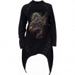 Sweat-capuche femme long à oeillets à Dragon steampunk furieux