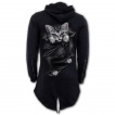 Sweat capuche femme  poche chaton (coupe queue de poisson)