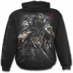 Sweat capuche gothique noir pour enfant avec squelette assassin ninja