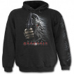 Sweat capuche gothique noir pour enfant avec squelette assassin ninja