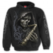 Sweat capuche homme avec La Mort au saxophone