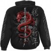 Sweat capuche homme à bouclier au dragon et sabres japonais