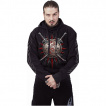 Sweat capuche homme à bouclier au dragon et sabres japonais