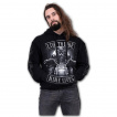 Sweat capuche homme  chat biker sur sa moto (LIVE TO RIDE - NINE LIVES)