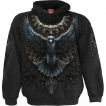 Sweat capuche homme  corbeau ailes dployes et cranes