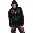 Sweat capuche homme  corbeau ailes dployes et cranes