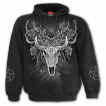 Sweat capuche homme à crane chamanique - noir