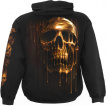 Sweat capuche homme à crane et croix d'or fondus