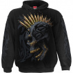 Sweat capuche homme crane punk tatoué à crête de balles