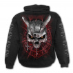 Sweat capuche homme à crane rock et casque squelette