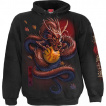 Sweat capuche homme  dragon asiatique tenant une orbe magique et Samoura