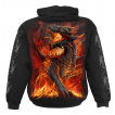 Sweat capuche homme  Dragon dbordant de lave