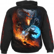 Sweat capuche homme  duel de Mage et Dragon infernal