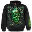 Sweat capuche homme gothique avec La Mort buvant son verre d'Absinthe