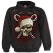 Sweat capuche homme gothique à Père anti noel avec sa hache en sang