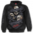 Sweat capuche homme gothique à trio de cranes