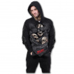 Sweat capuche homme gothique à trio de cranes