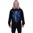 Sweat capuche homme à guerrière combattant un Dragon de Glace