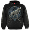 Sweat capuche homme Loup Celtique avec lune