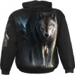 Sweat capuche homme  loup en fort et attrape rves amrindien