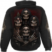 Sweat capuche homme à revenants style groupe gothique et cranes démoniaques