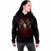 Sweat capuche homme à revenants style groupe gothique et cranes démoniaques