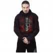 Sweat capuche homme squelette � couronne d'�pines et croix