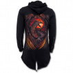 Sweat homme gothique  queue de poisson avec dragon flamboyant