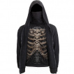 Sweat-shirt à capuche homme avec masque intégré façon cage thoracique
