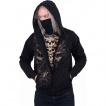 Sweat-shirt à capuche homme avec masque intégré façon cage thoracique