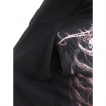 Sweat-shirt à capuche homme avec masque intégré façon cage thoracique