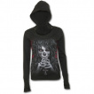 Sweat-shirt gothique femme avec personnage maquill style macabre