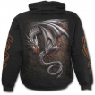 Sweat-shirt gothique homme avec dragon gris sur lave craquele