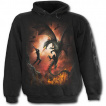 Sweat-shirt gothique homme avec guerrier dragon et scène de duel