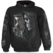 Sweat-shirt gothique homme avec la Mort regardant son sablier