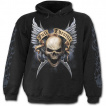 Sweat-shirt gothique homme avec La Mort sur sa moto et crane ail