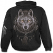 Sweat-shirt gothique homme avec loup et attrape-rves amrindien