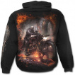 Sweat-shirt gothique homme avec motard en squelette et sa moto steampunk