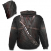 Sweat-shirt gothique homme avec motif imitation tenue de mercenaire