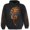 Sweat-shirt gothique homme avec sombre dragon de feu et symbole tribal