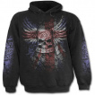 Sweat-shirt gothique homme avec tête de mort sur drapeau Union Jack