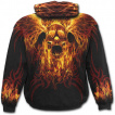 Sweat-shirt gothique homme avec ttes de morts ails enflammes