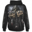 Sweat-shirt gothique homme  zip avec la Mort  chaine de combat