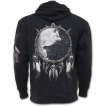 Sweat-shirt homme avec attrape rêve inspiration Yin et Yang et loups