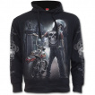 Sweat-shirt homme avec biker squelette et moto dmoniaque