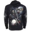 Sweat-shirt homme avec biker squelette et moto démoniaque