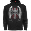 Sweat-shirt homme gothique avec ange tatoué prisonnier et croix macabre ailée