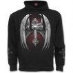 Sweat-shirt homme gothique avec ange tatou prisonnier et croix macabre aile