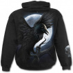 Sweat-shirt homme gothique avec corbeau, pleine lune et crane