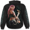 Sweat-shirt homme à serpent cobra et déesse du rock sur fond tribal